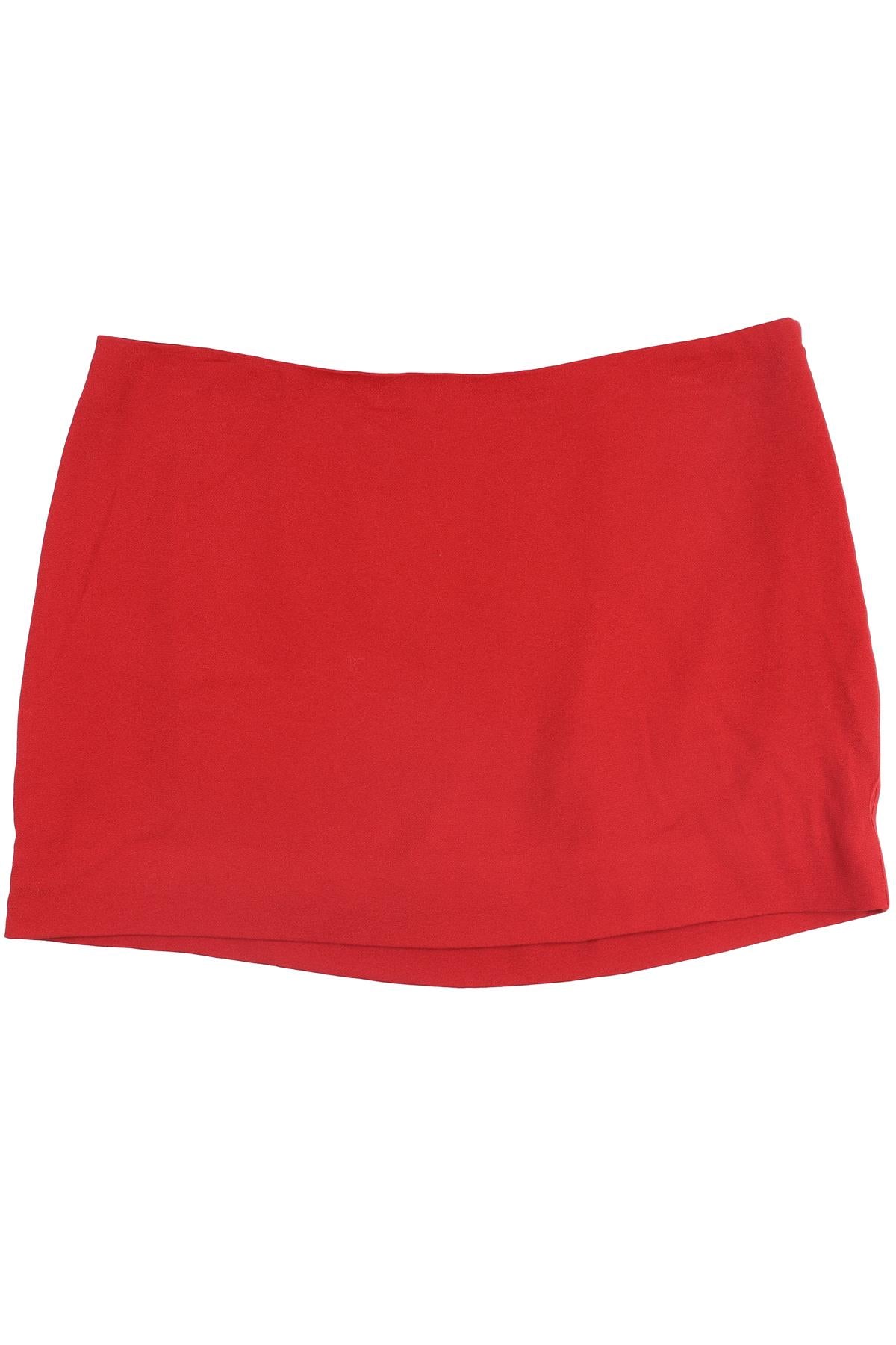 REFORMATION RED CREPE MINI SKIRT US 2 UK 6