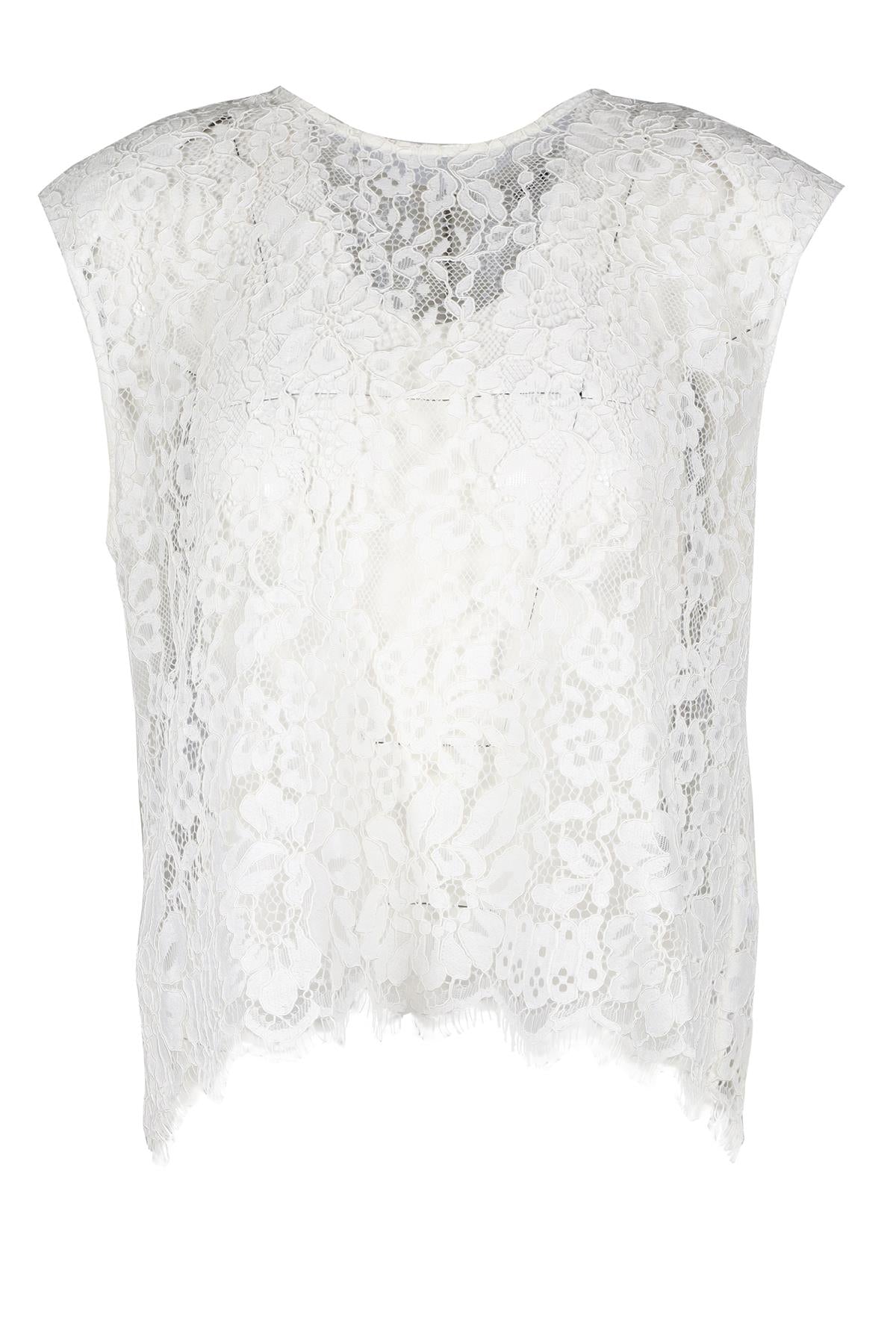 SELF-PORTRAIT WHITE LACE TOP UK 12