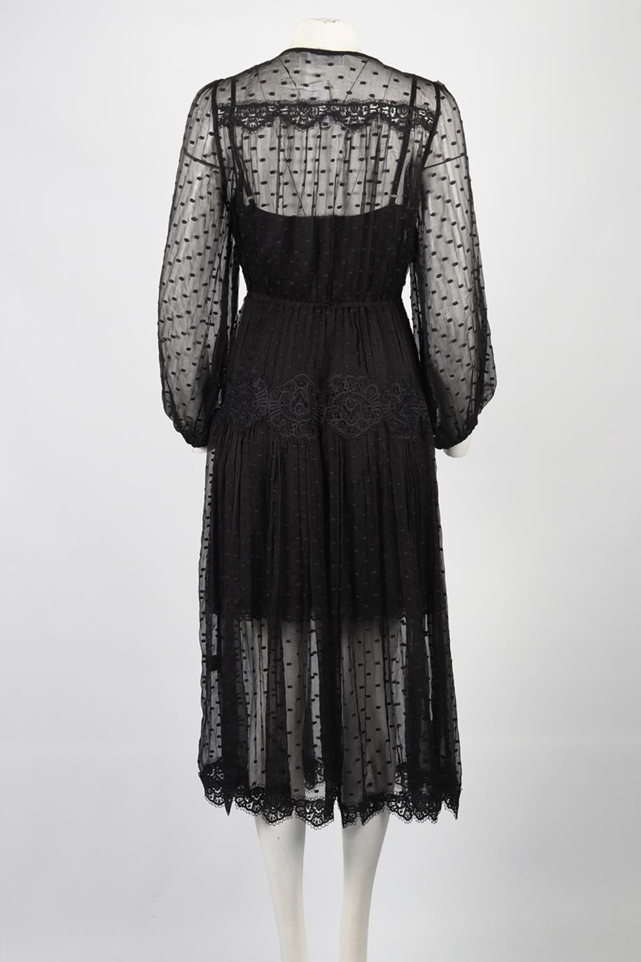 ZIMMERMANN SILK MIDI DRESS UK 12