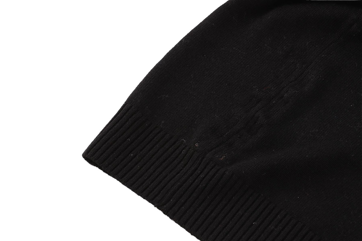 RICK OWENS BLACK COTTON BEANIE
