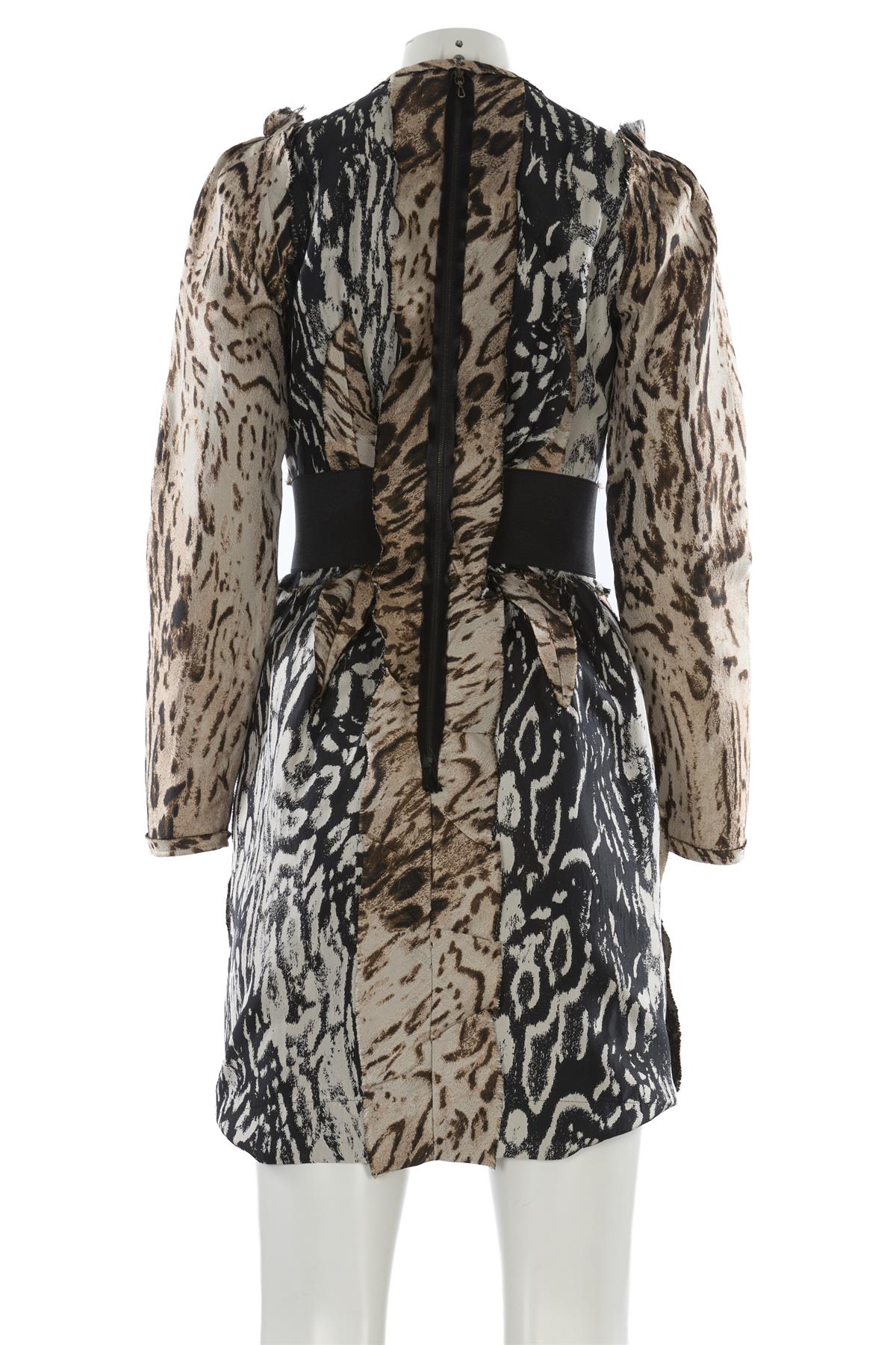 LANVIN BEIGE 2010 SILK MINI DRESS FR 36 UK 8