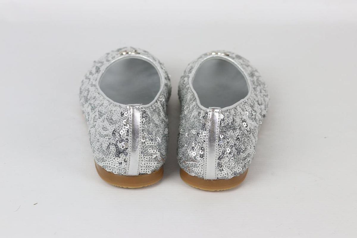 DOLCE AND GABBANA KIDS GIRLS SEQUIN SHOES EU 34 UK 2