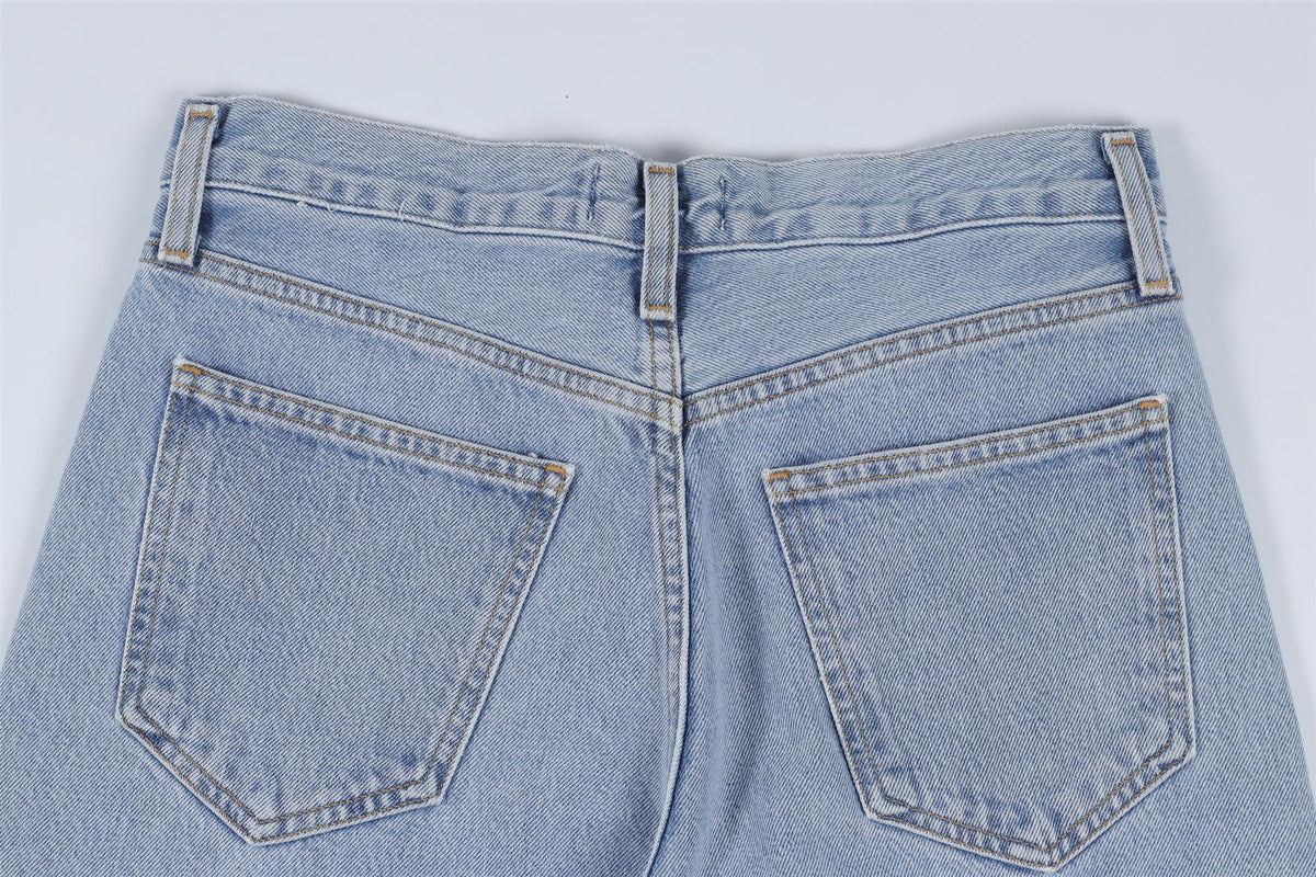 AGOLDE BLUE HIGH RISE WIDE LEG JEANS W24 UK 6