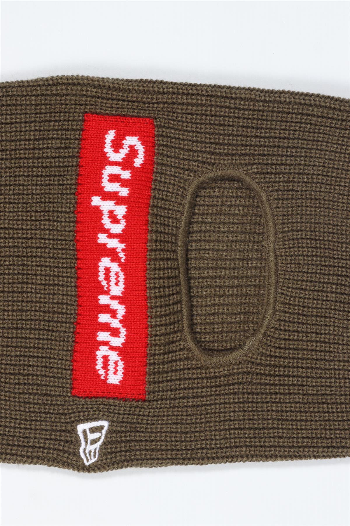 SUPREME + NEW ERA GREEN KNIT BALACLAVA ONE SIZE