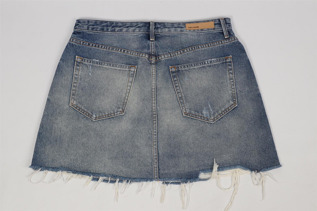 GRLFRND DENIM MINI SKIRT W31 UK 12-14
