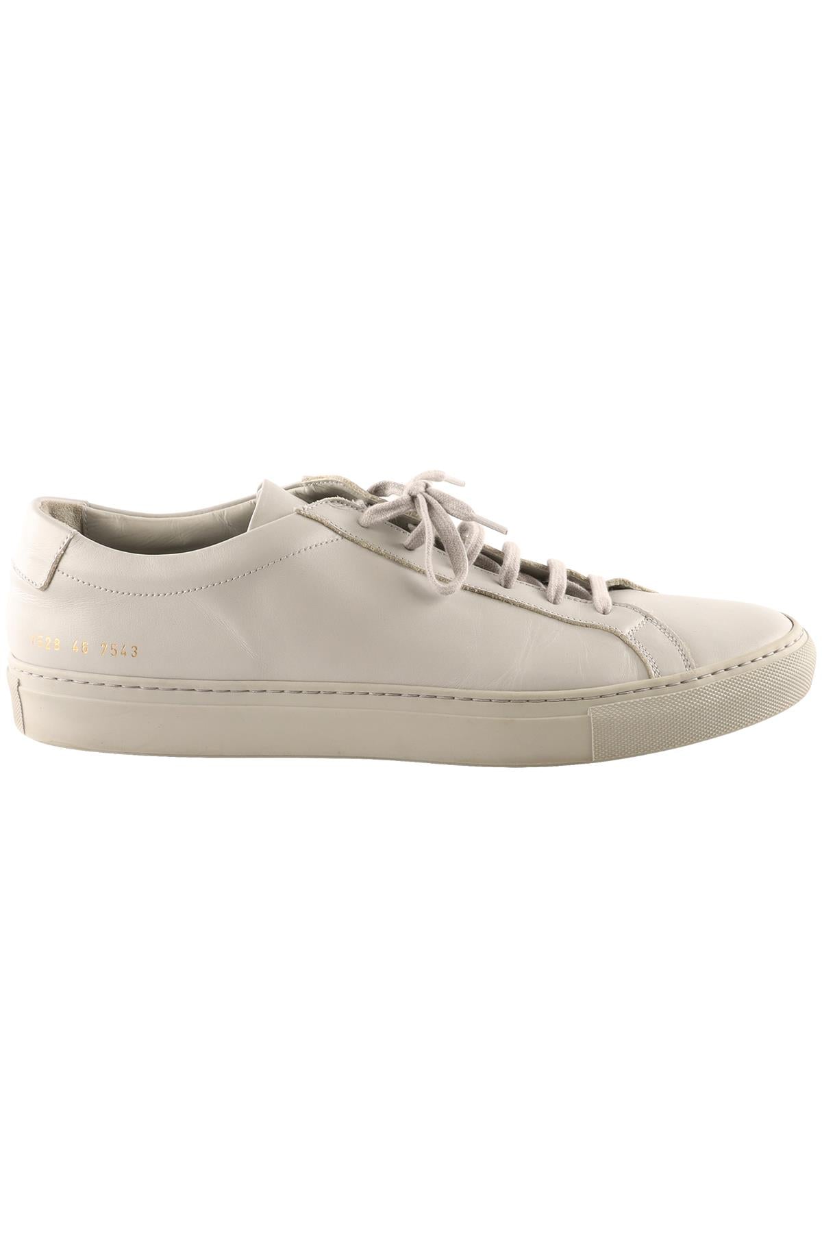 COMMON PROJECTS GREY MEN'S LEATHER SNEAKERS EU 46 UK 12 US 13