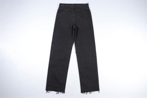 GRLFRND BLACK HIGH RISE STRAIGHT LEG JEANS W24 UK 6