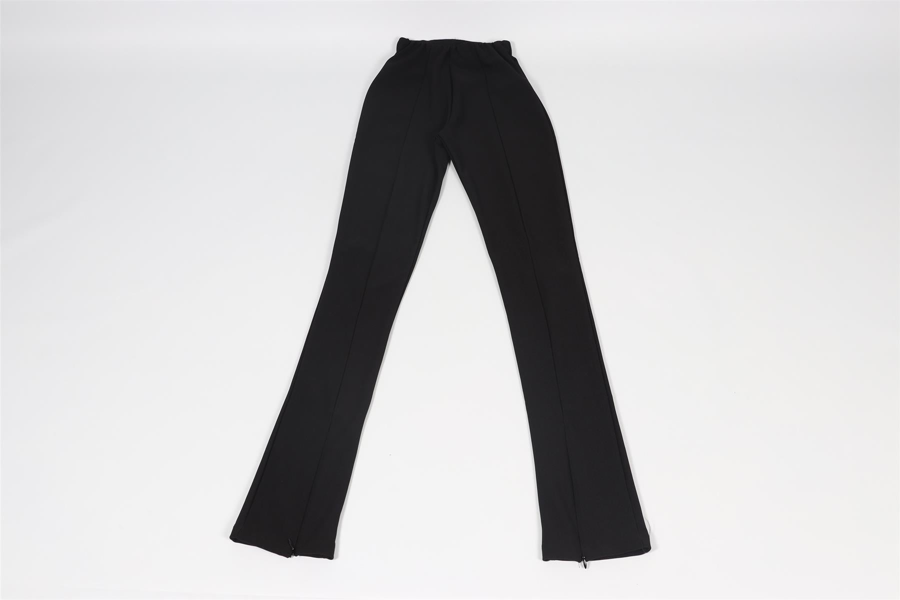 THE FRANKIE SHOP BLACK JERSEY FLARED LEGGINGS XSMALL