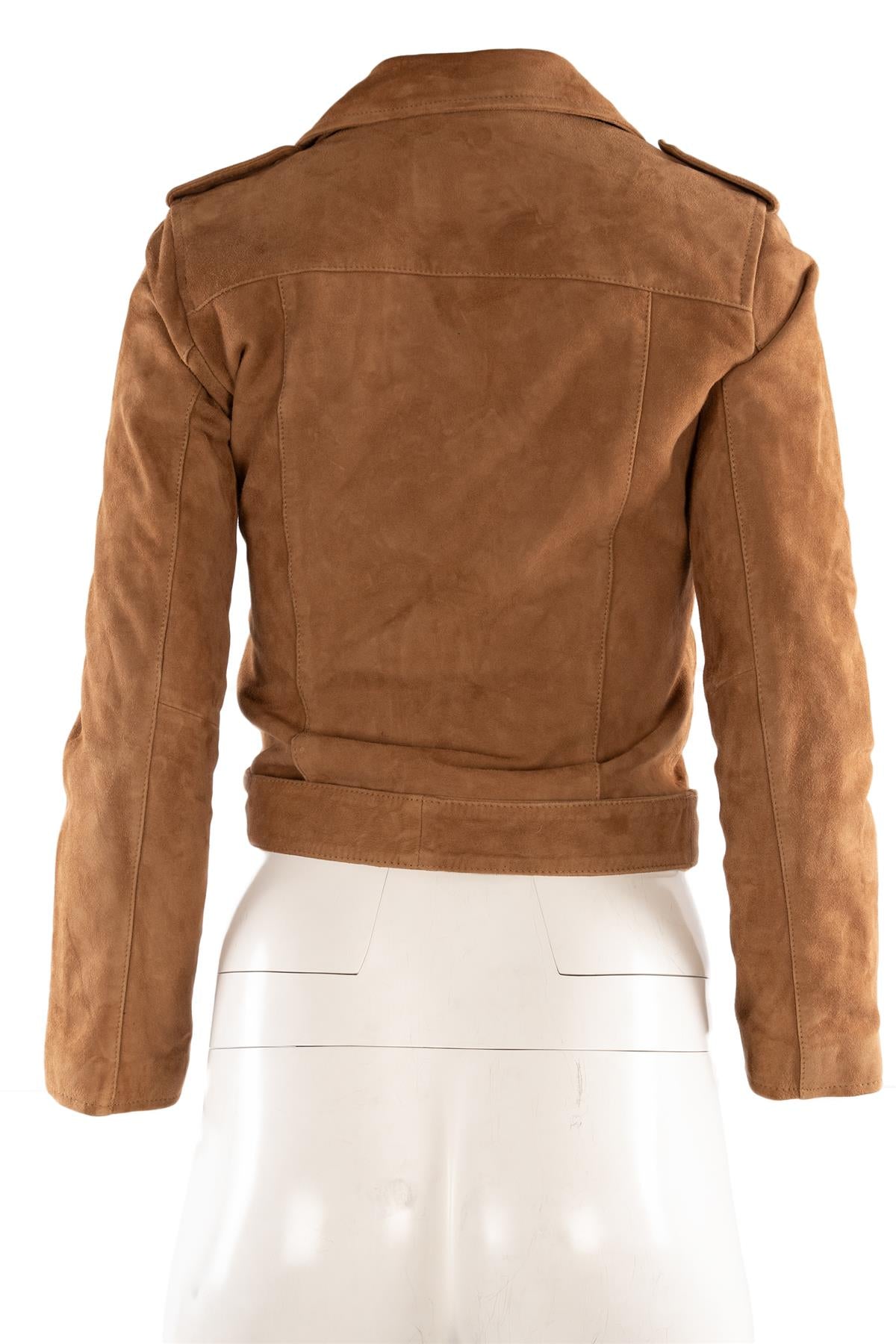 ALL SAINTS BROWN SUEDE JACKET UK 6