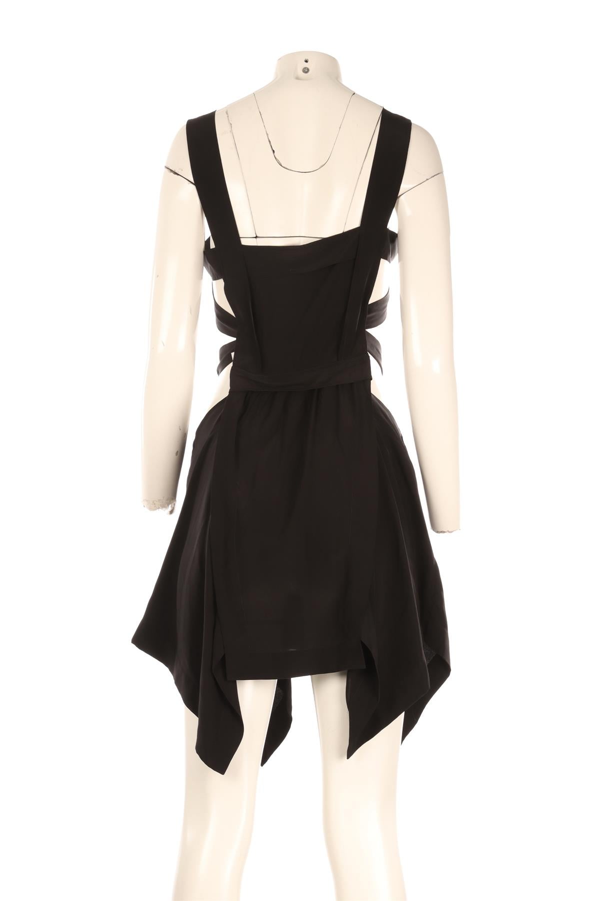ISABEL MARANT BLACK SILK MINI DRESS FR 38 UK 10