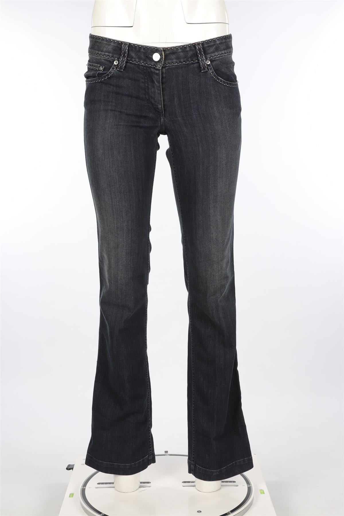 FENDI NAVY STRAIGHT LEG JEANS IT 40 UK 8