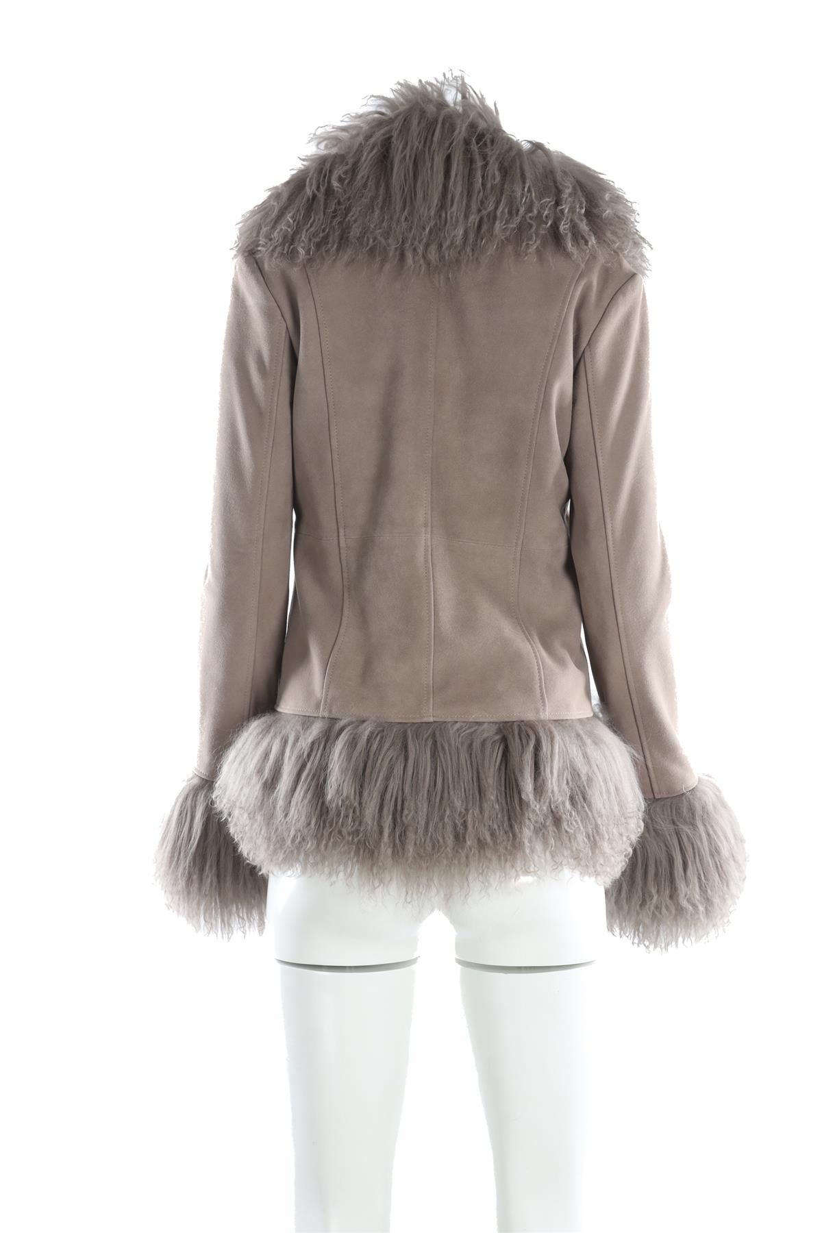 SUSANNA CHOW GREY SUEDE JACKET SMALL