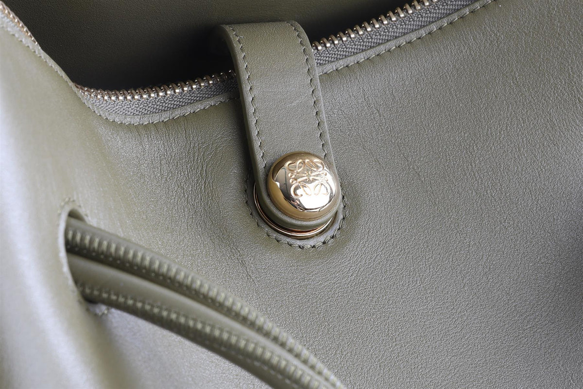 LOEWE GREEN MADRID MEDIUM LEATHER SHOULDER BAG