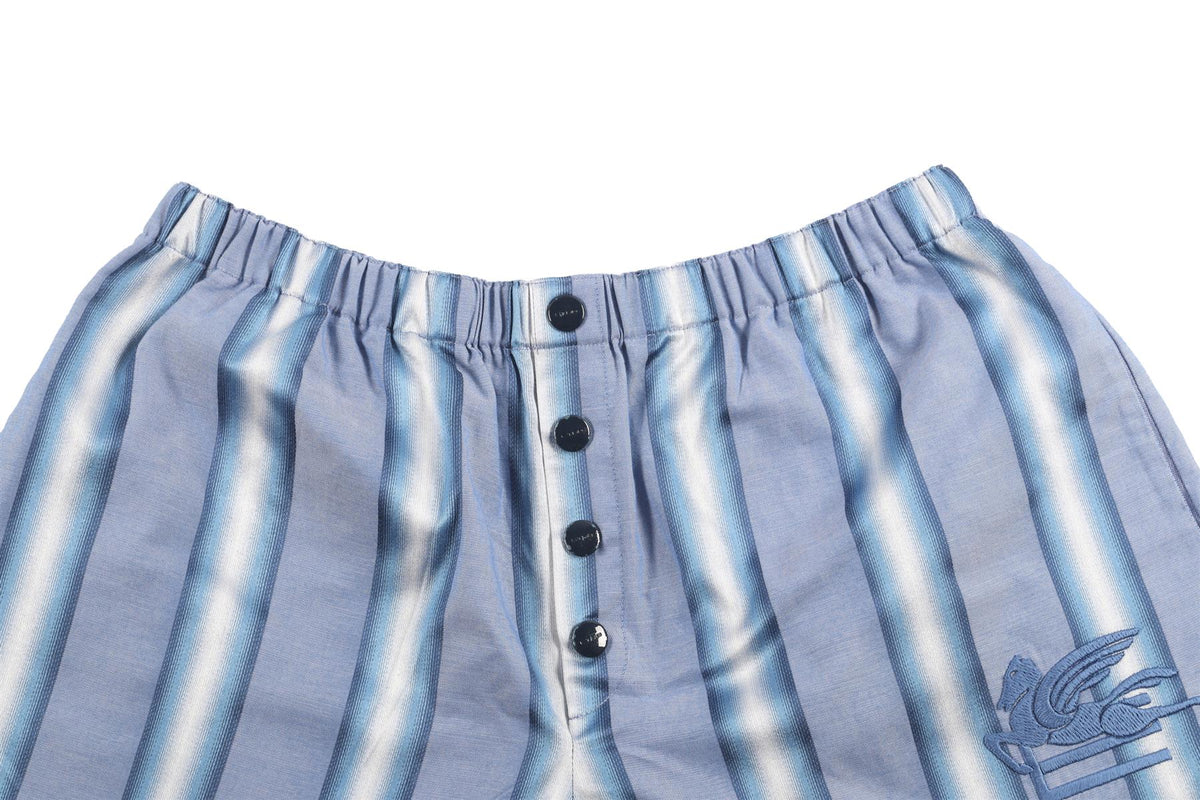 ETRO BLUE COTTON SHORTS IT 42 UK 10