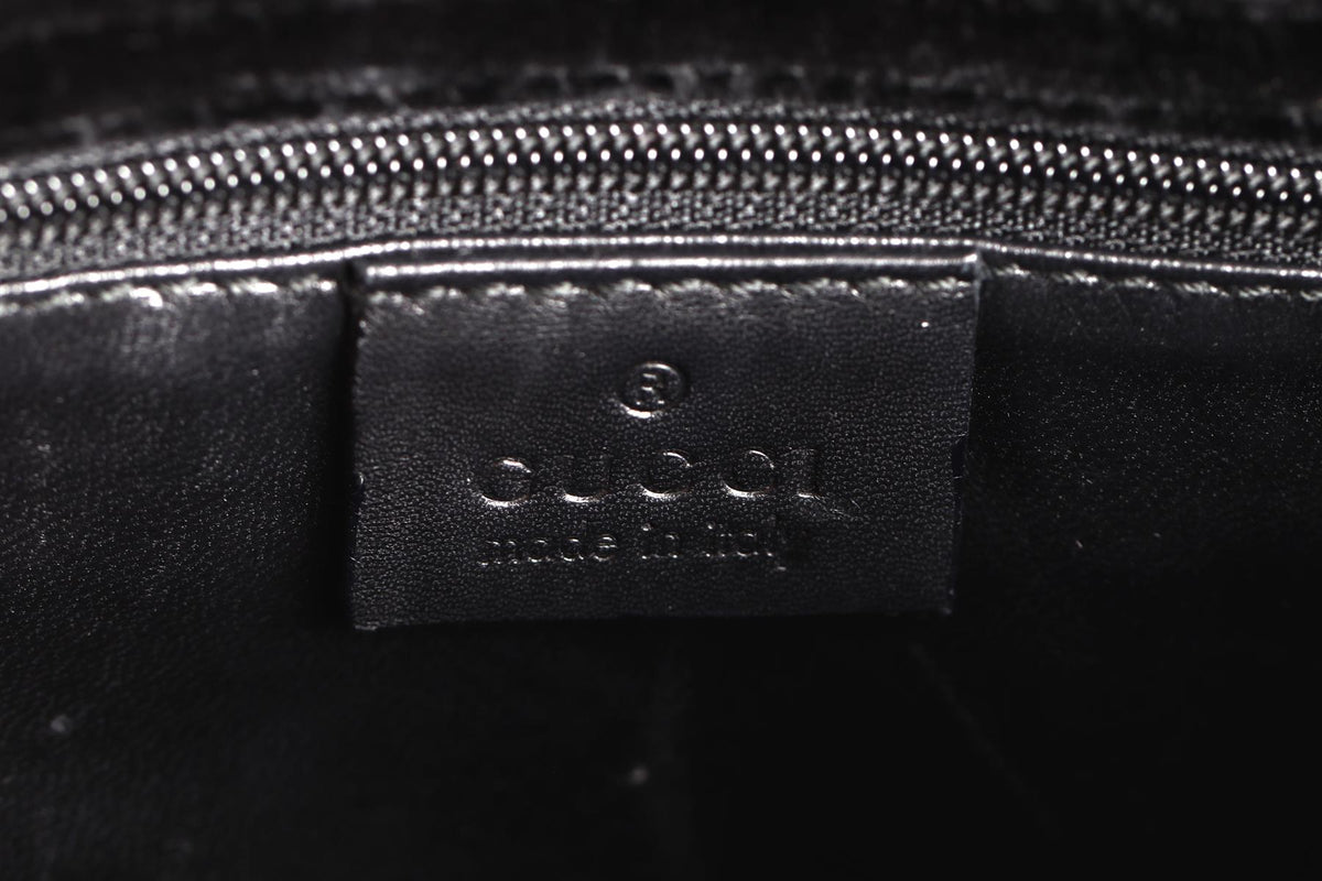 GUCCI BLACK VINTAGE VELVET SHOULDER BAG