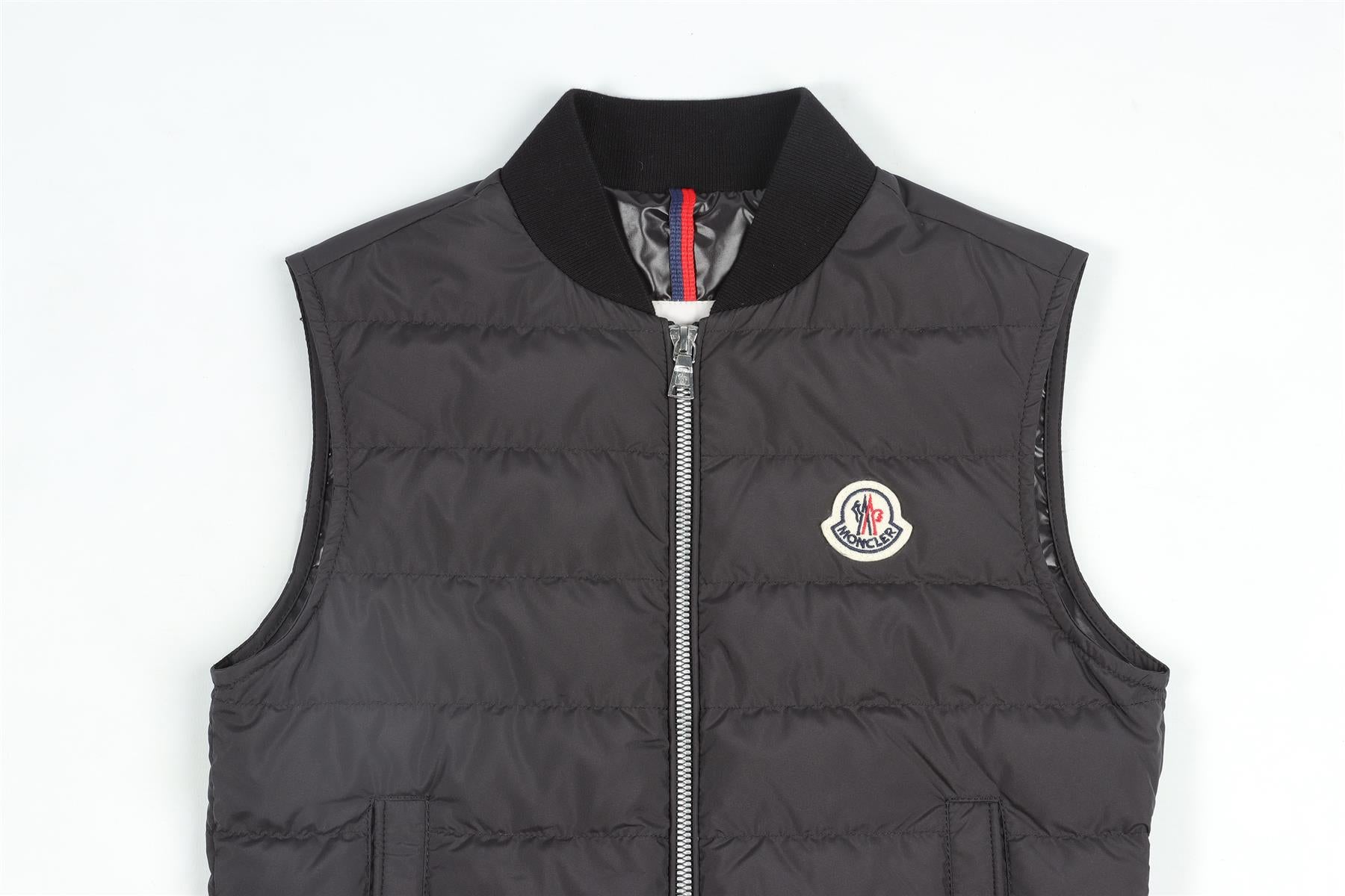 MONCLER BLACK KIDS BOYS PADDED GILET 8 YEARS