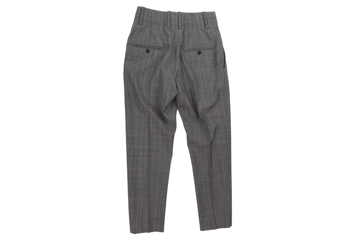 ISABEL MARANT ÉTOILE GREY WOOL TAPERED PANTS FR 36 UK 8