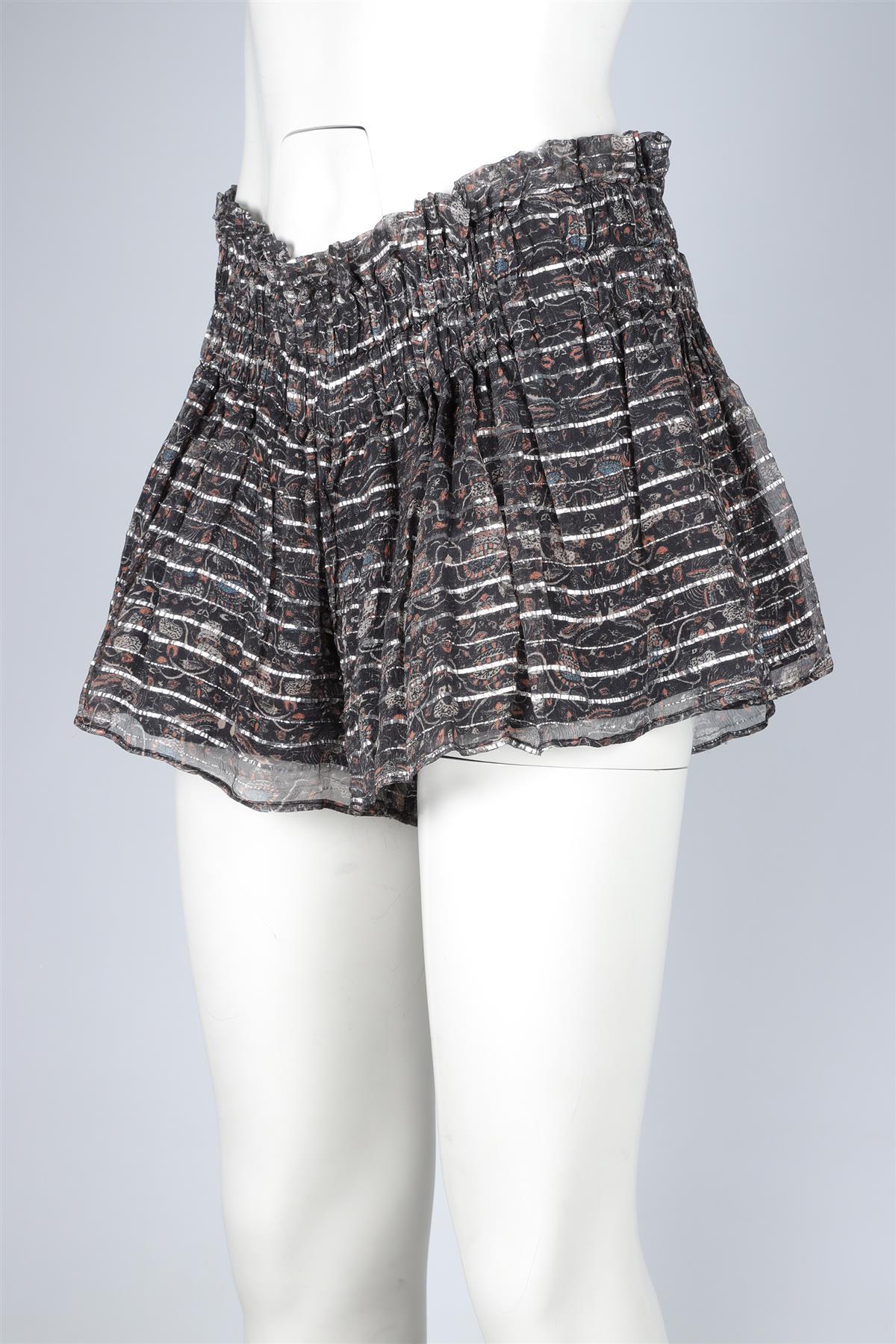 ISABEL MARANT GREY SILK SHORTS UK 6