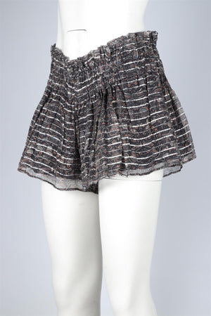 ISABEL MARANT GREY SILK SHORTS UK 6