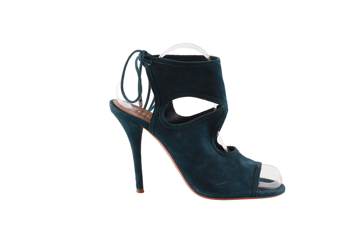 NAVY SUEDE SANDALS