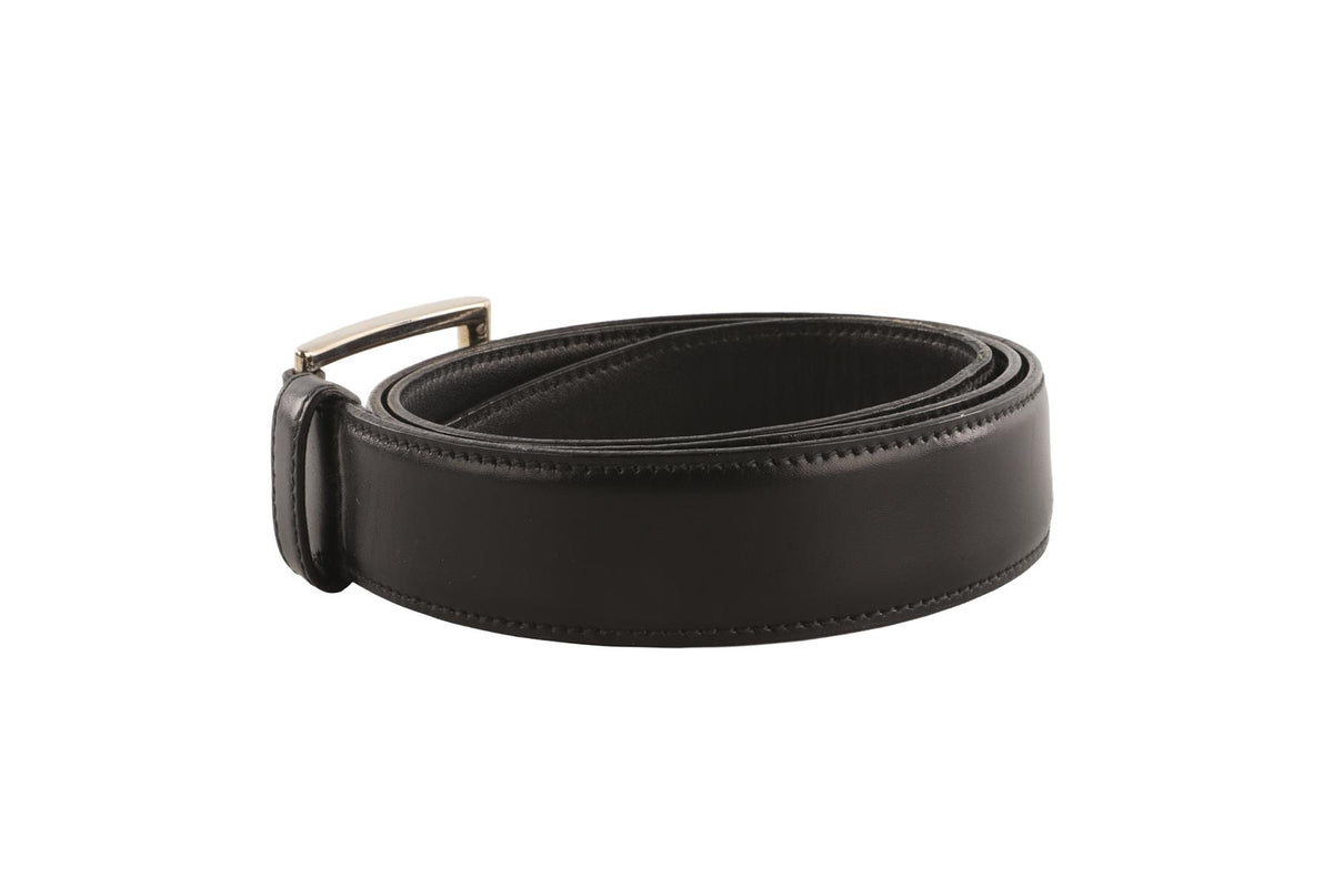 PRADA BLACK MEN'S LEATHER BELT 85CM