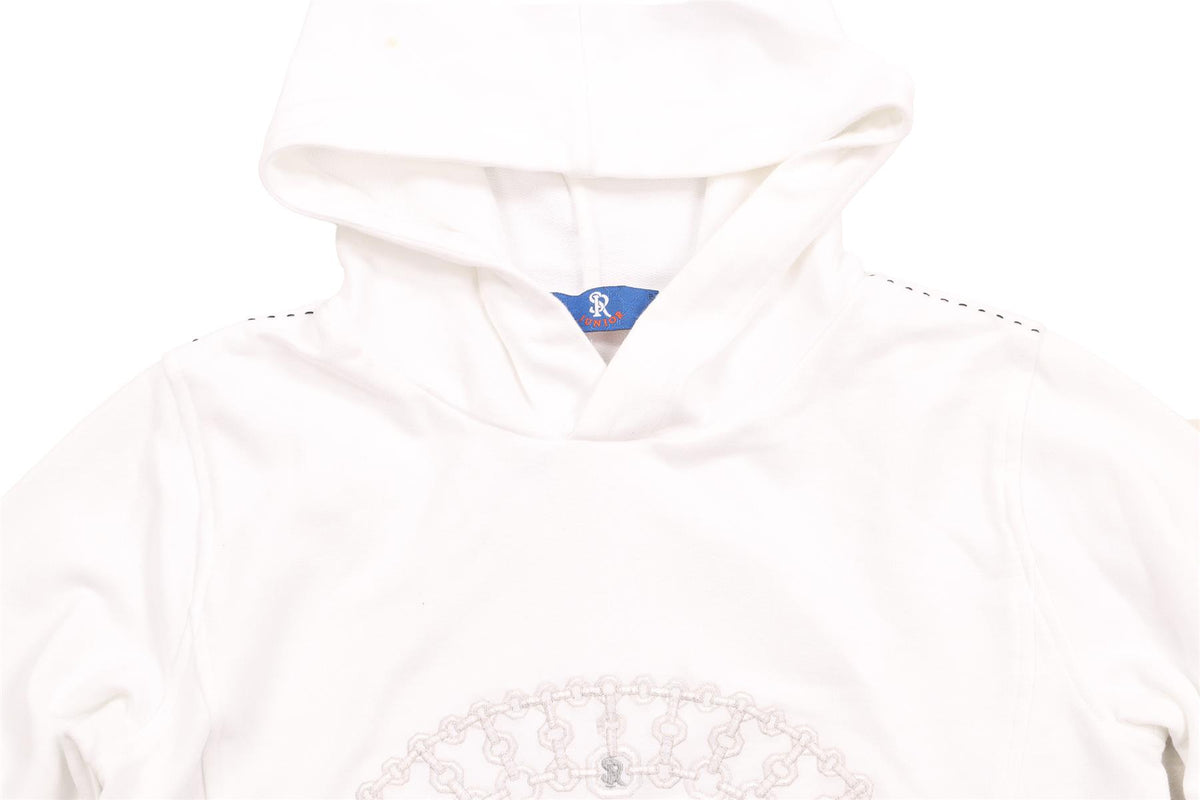 STEFANO RICCI WHITE KIDS BOYS HOODIE 8 YRS