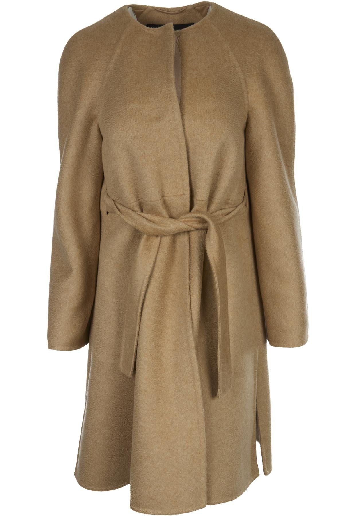 MAX MARA ATELIER BEIGE CASHMERE COAT IT 38 UK 6