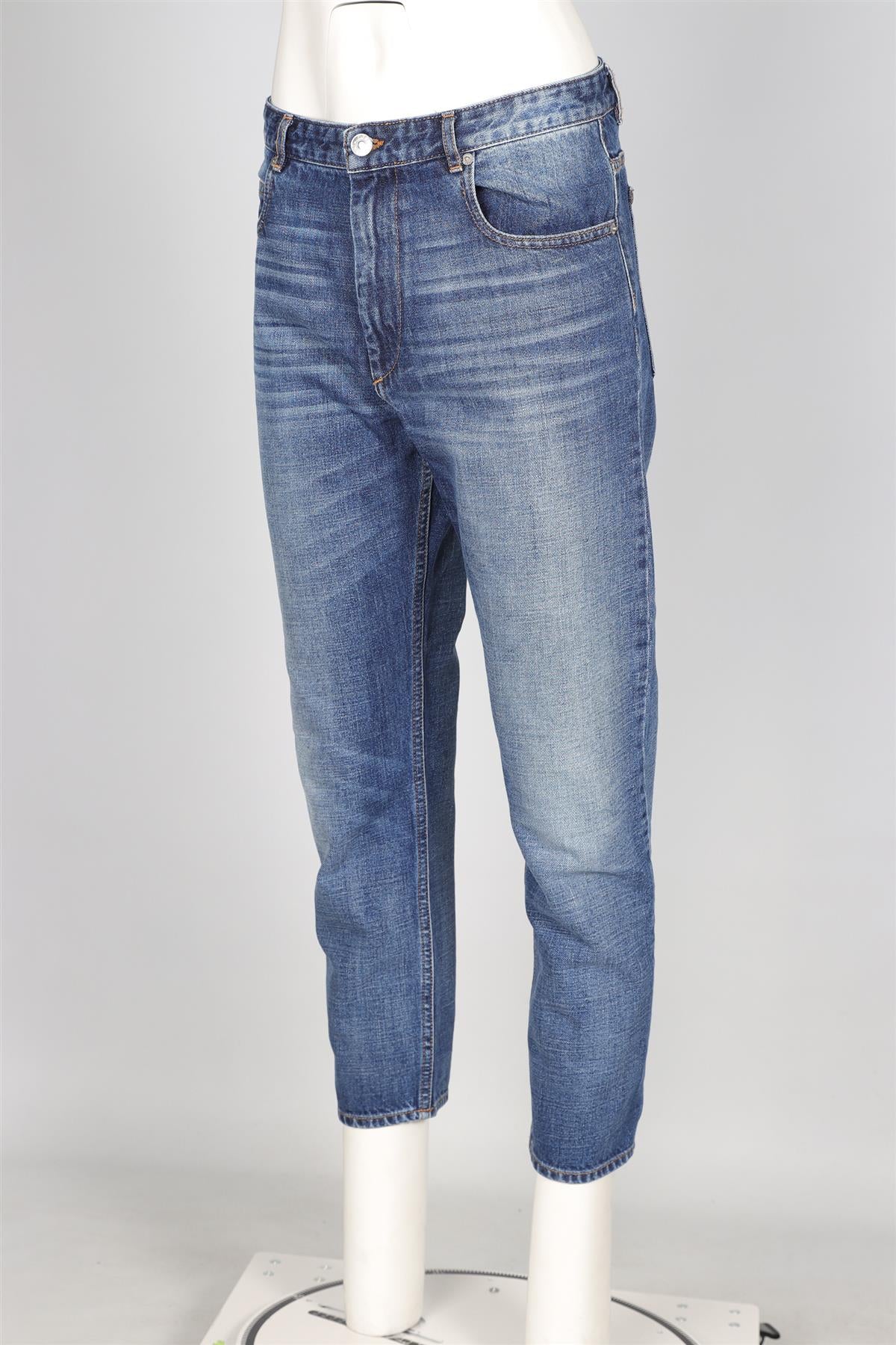 ISABEL MARANT ETOILE BLUE HIGH RISE TAPERED JEANS FR 40 UK 12