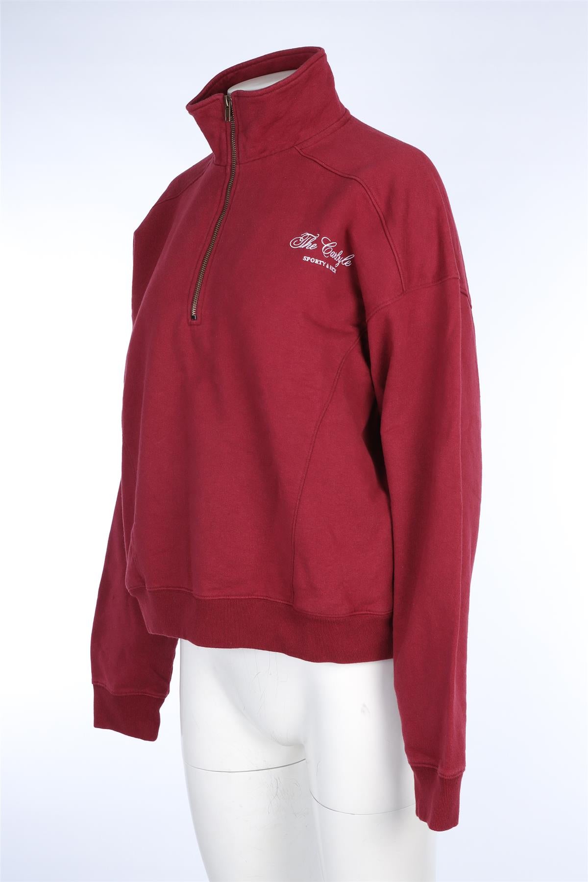 SPORTY & RICH RED COTTON SWEATSHIRT LARGE