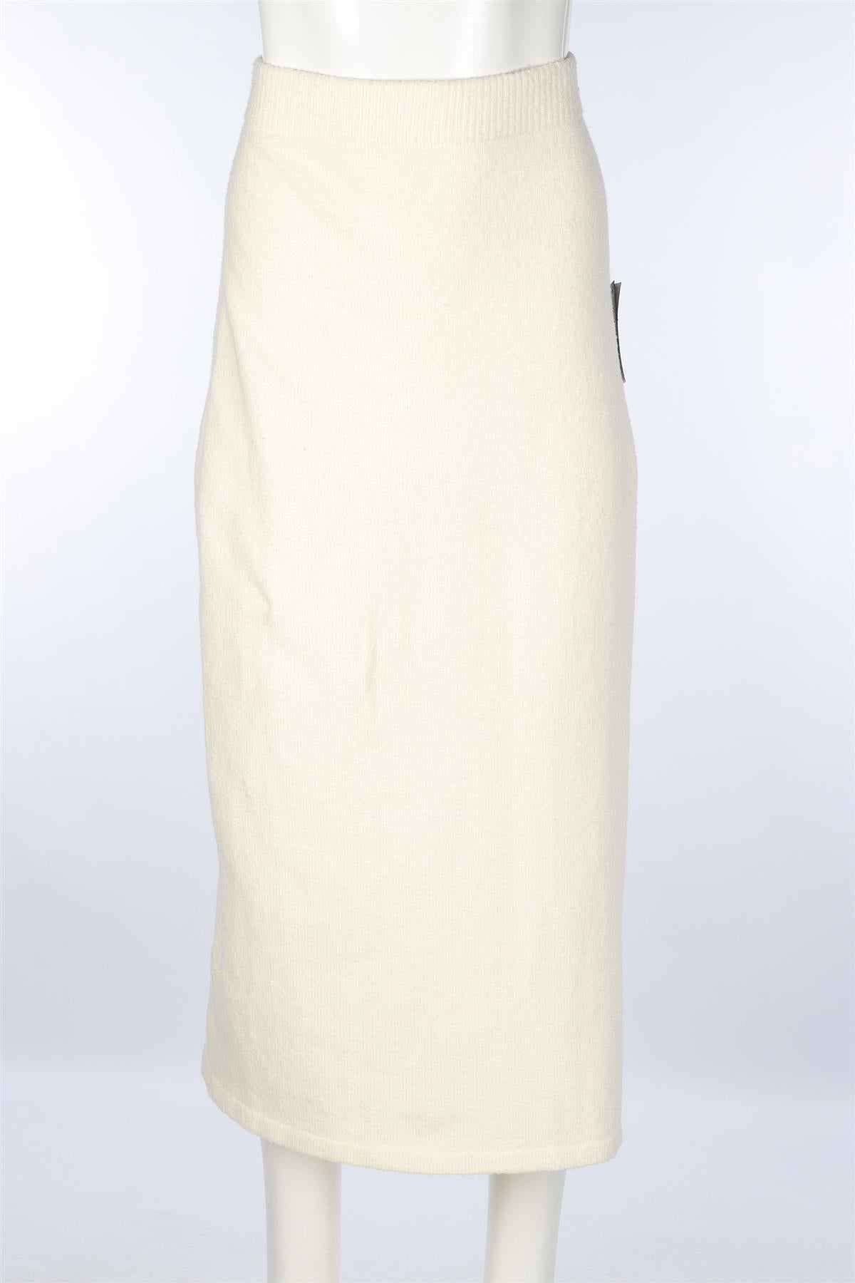 ALTUZARRA CREAM CREAM KNIT MAXI SKIRT LARGE