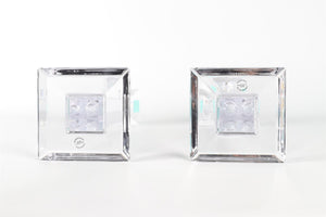 TIFFANY & CO SET OF 2 CRYSTAL CANDLESTICKS