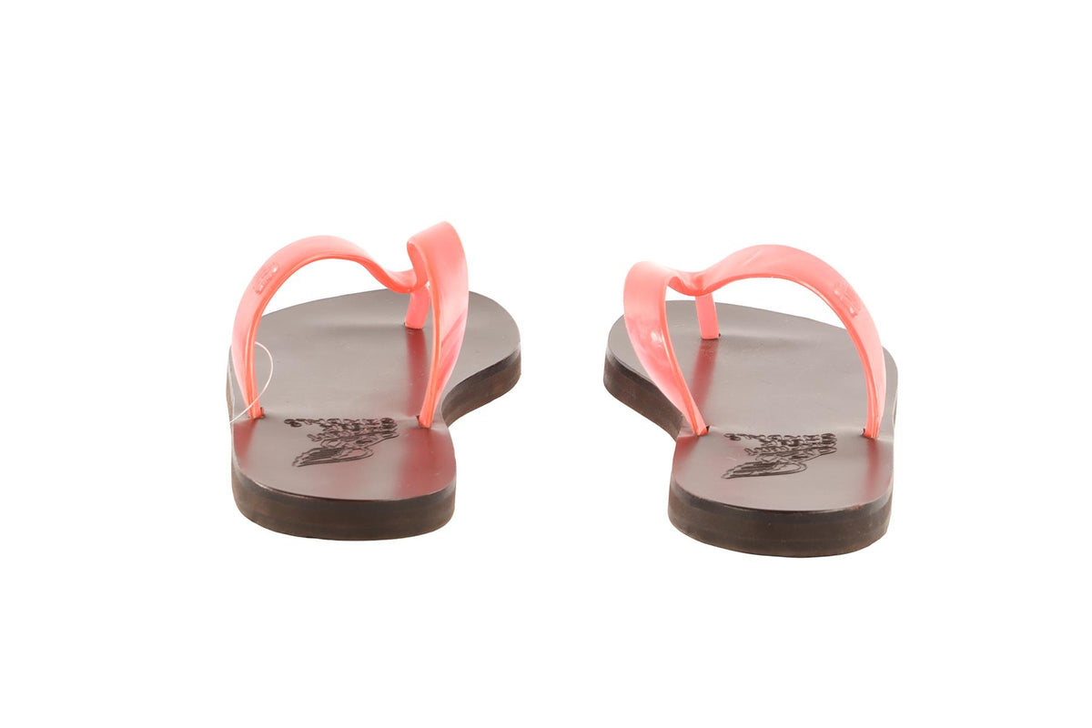 ANCIENT GREEK SANDALS RED RUBBER FLIP FLOPS EU 39 UK 6 US 9