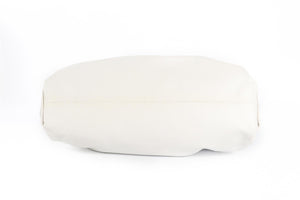 BOTTEGA VENETA WHITE POUCH LARGE LEATHER CLUTCH