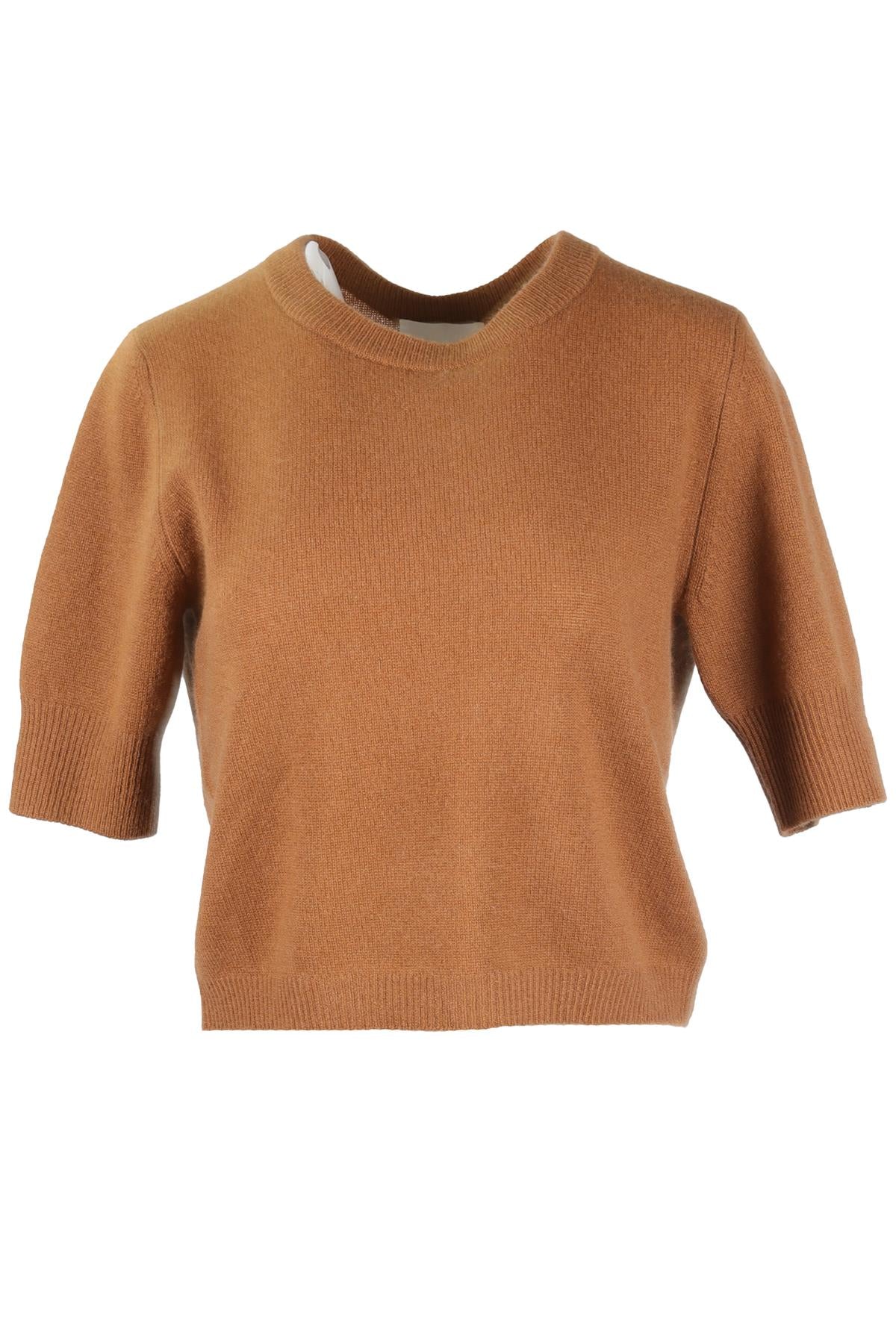 W. CASHMERE BROWN CASHMERE SWEATER MEDIUM