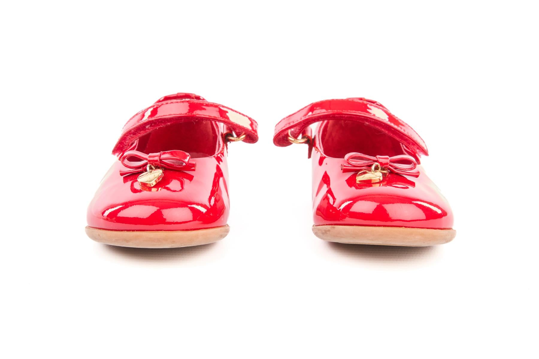 DOLCE & GABBANA RED KIDS GIRLS BALLET FLATS EU 22 UK 5 US 6