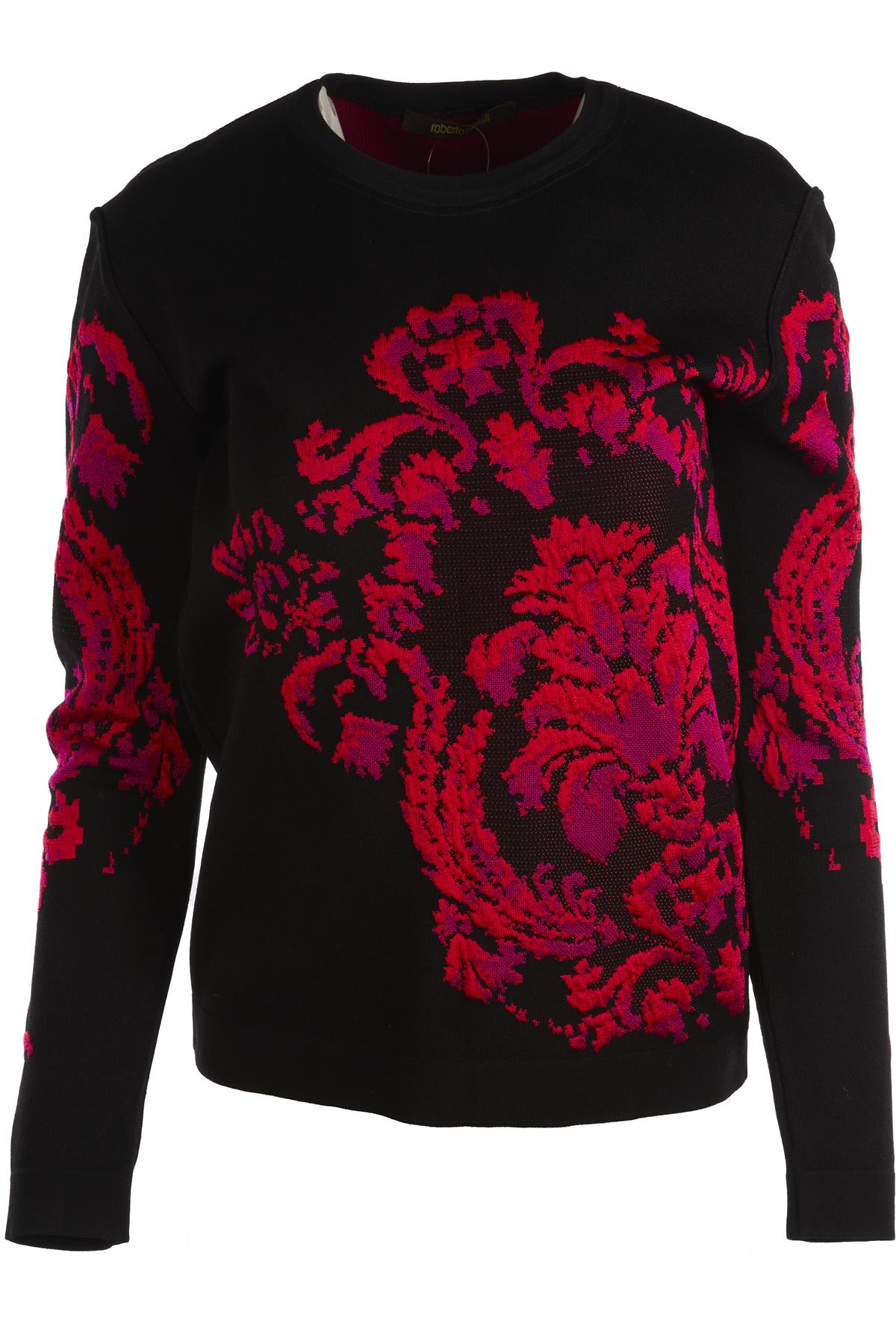 ROBERTO CAVALLI BLACK KNIT SWEATER IT 40 UK 8