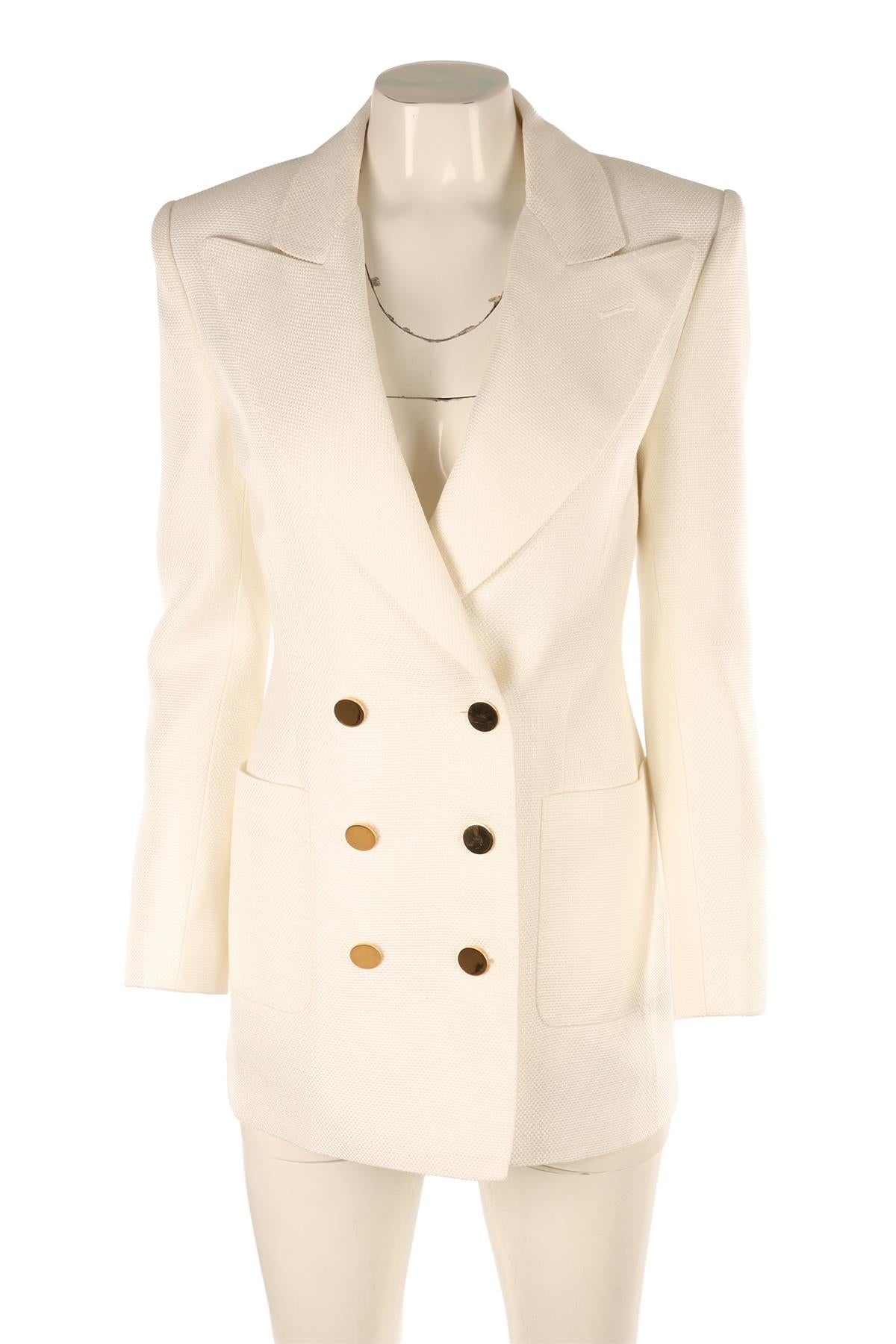TOM FORD IVORY WOVEN BLAZER IT 38 UK 6