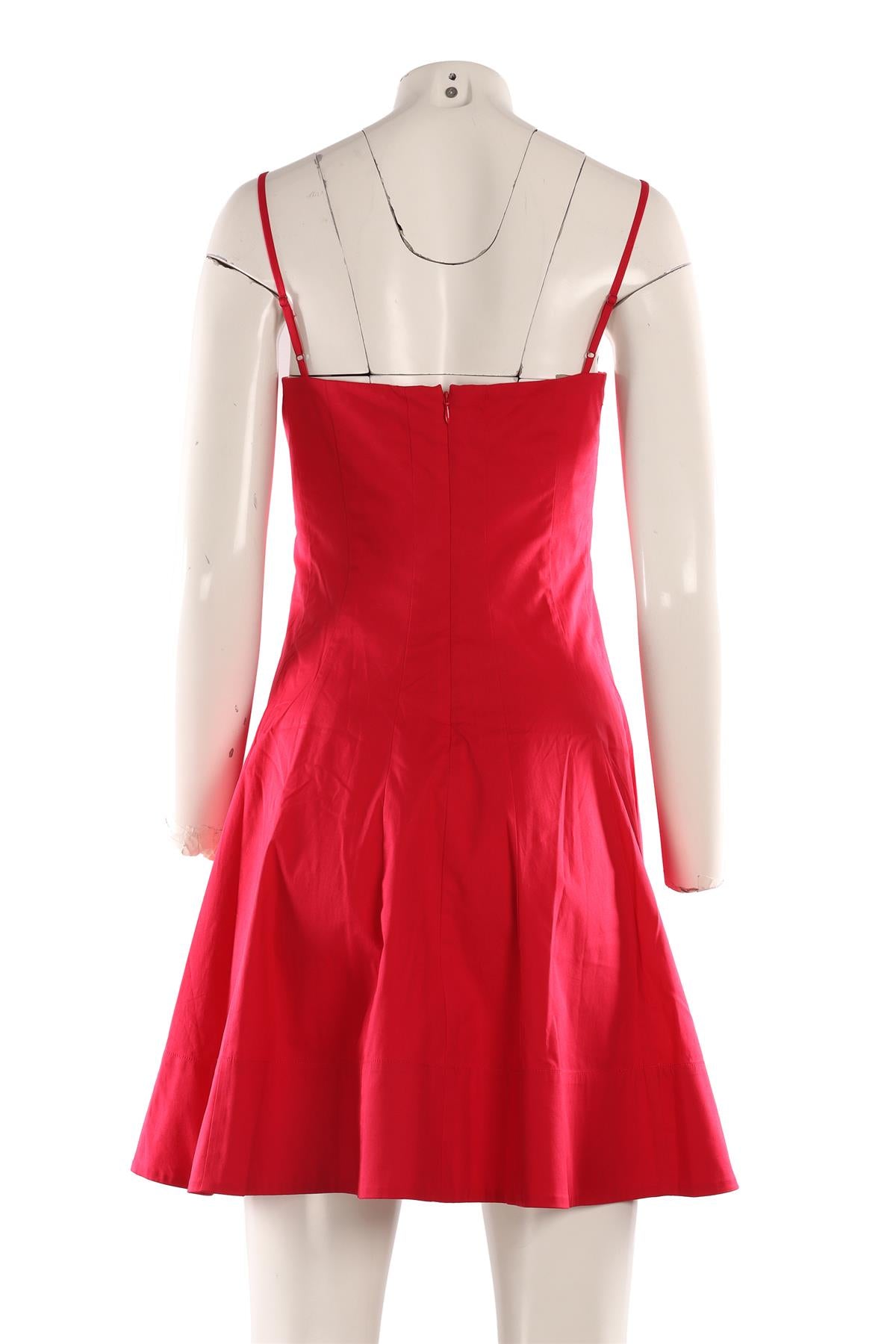 STAUD PINK COTTON MINI DRESS US 12 UK 16
