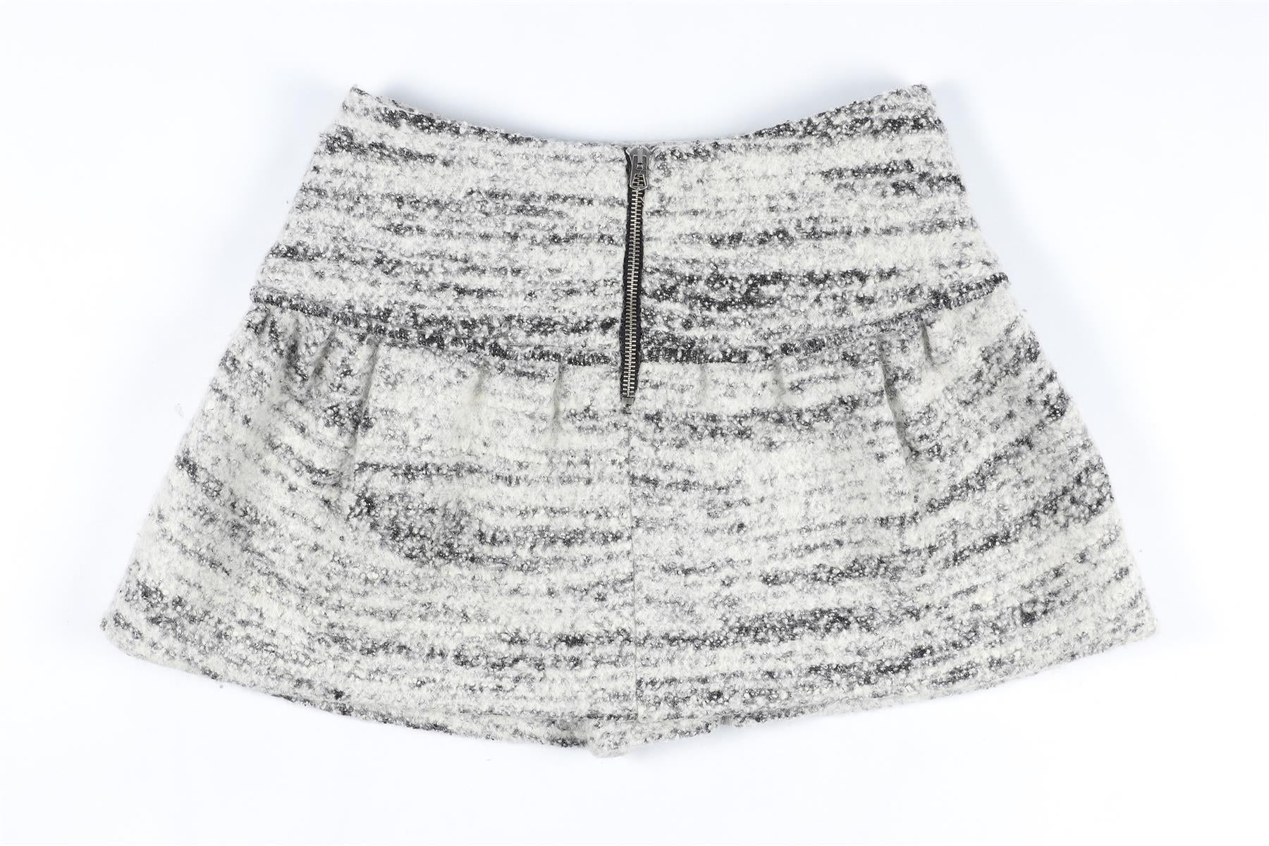 ISABEL MARANT GREY WOOL MINI SKIRT FR 36 UK 8