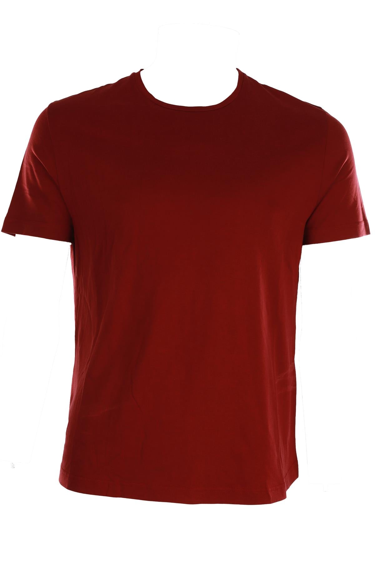 LORO PIANA RED MEN'S SILK T-SHIRT LARGE