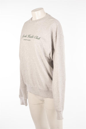 SPORTY & RICH GREY COTTON SWEATSHIRT MEDIUM