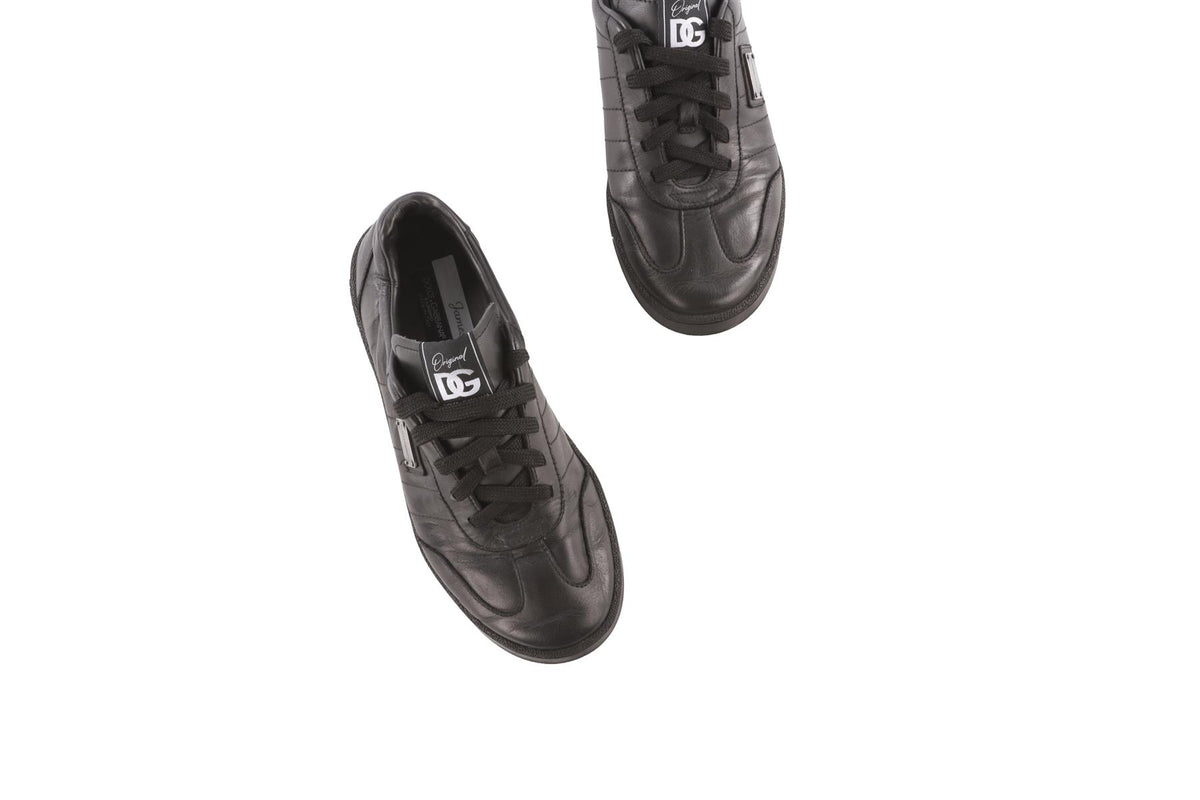 DOLCE & GABBANA BLACK KIDS BOYS SNEAKERS EU 36 UK 3.5 US 4.5