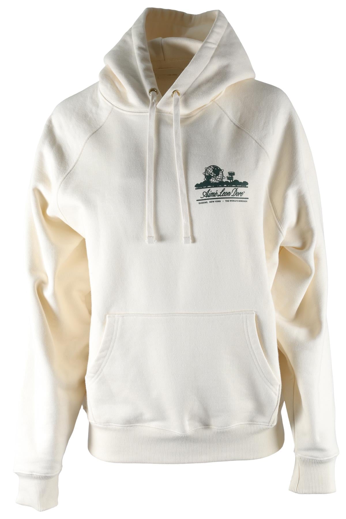 AIMÉ LEON DORE WHITE COTTON HOODIE SMALL
