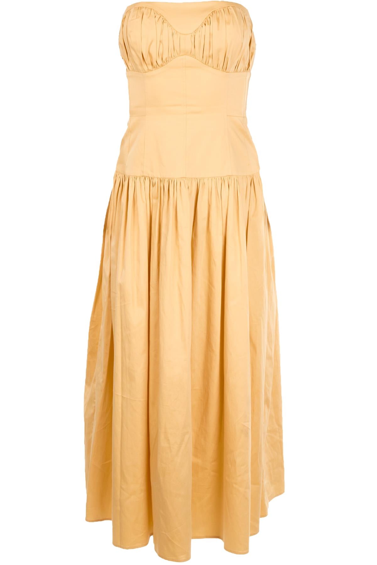TOVE YELLOW COTTON DRESS IT 36 UK 4