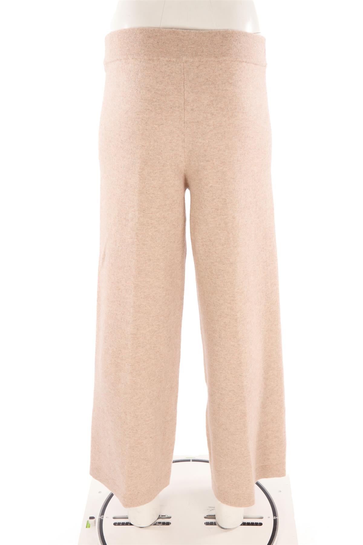 VERONICA BEIGE CASHMERE PANTS MEDIUM