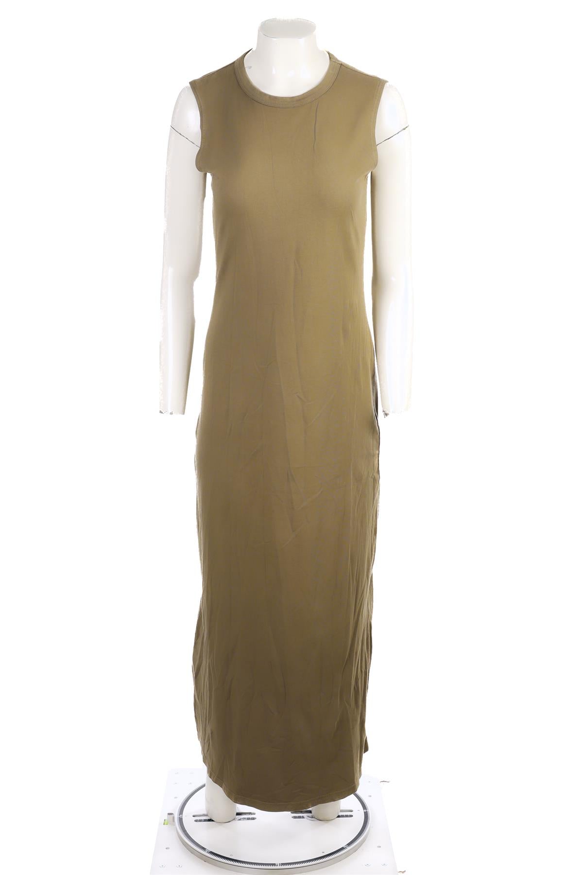 LESET TAUPE COTTON MAXI DRESS SMALL
