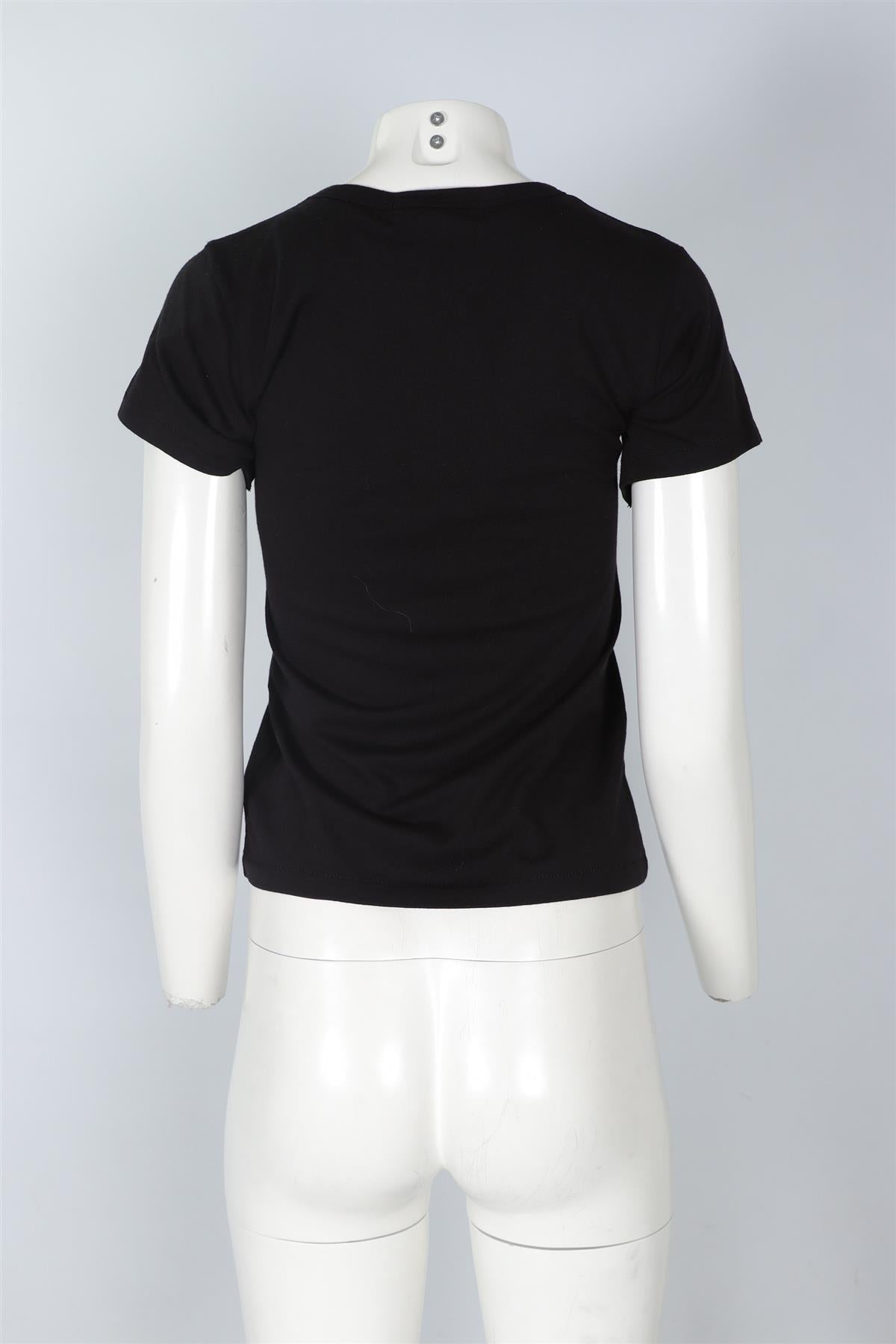 ETERNE BLACK COTTON T-SHIRT MEDIUM
