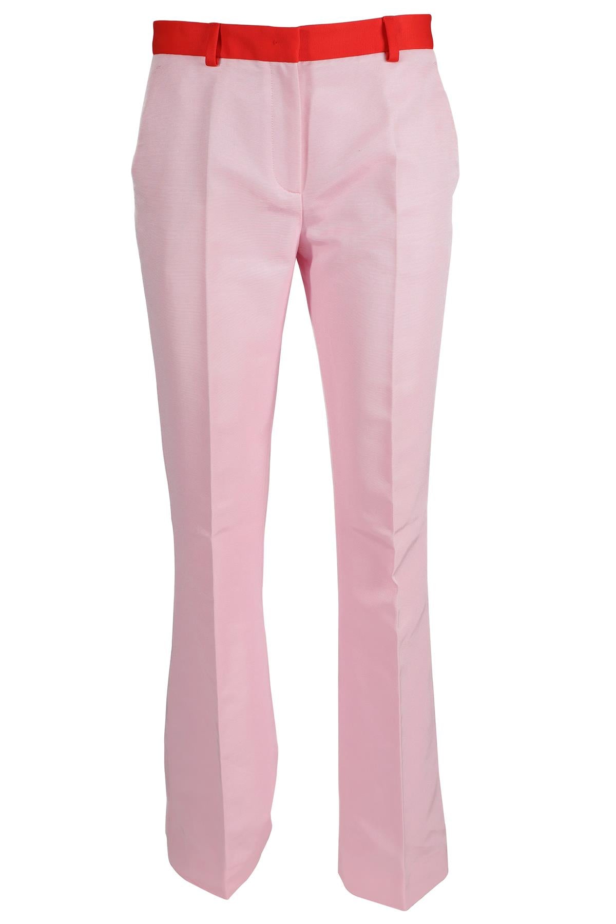 VIONNET PINK COTTON STRAIGHT LEG PANTS IT 42 UK 10