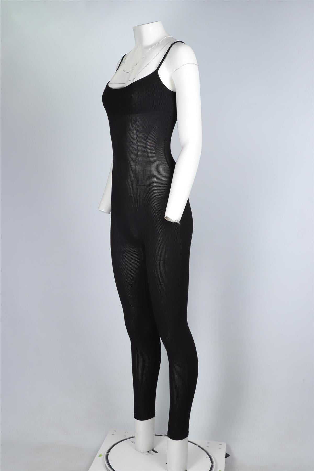 SKIMS BLACK JERSEY JUMPSUIT XXSMALL