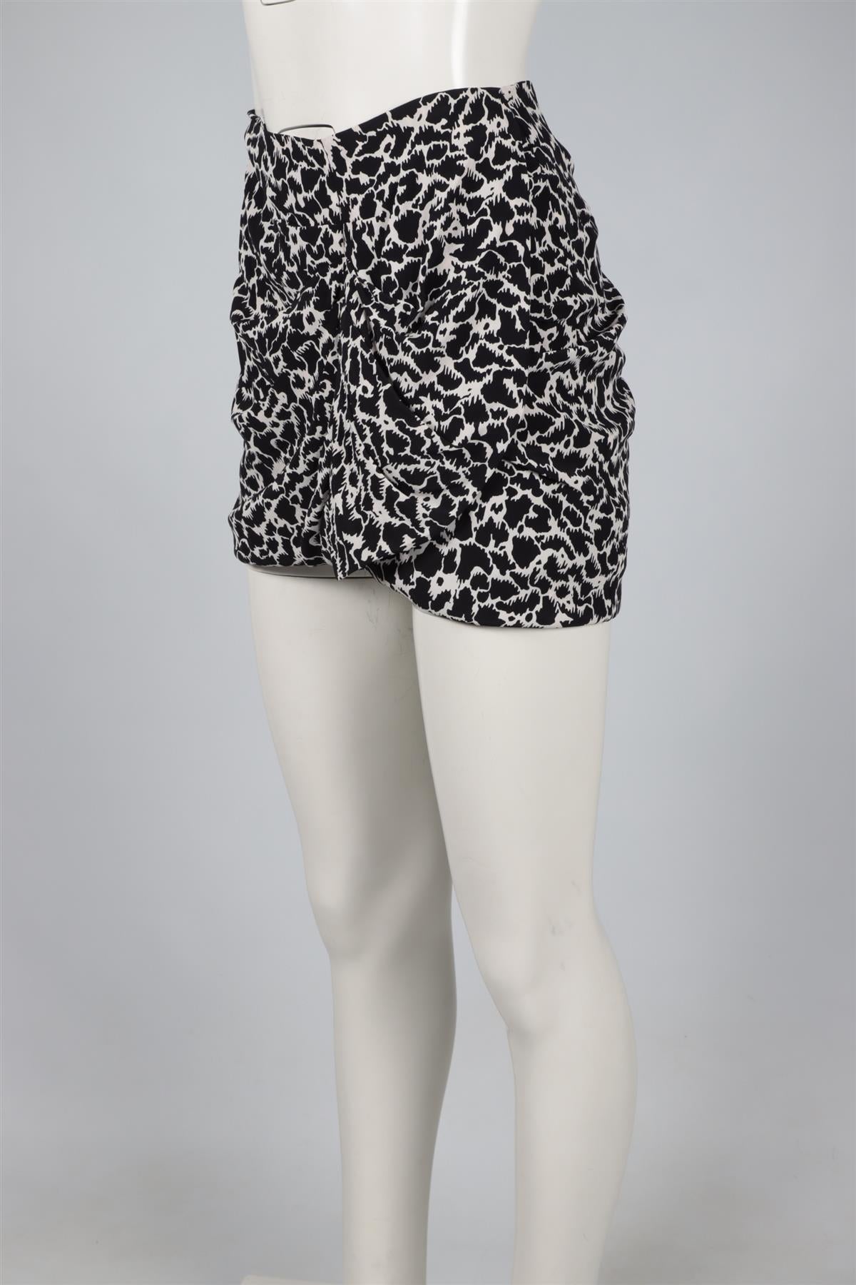 ISABEL MARANT ÉTOILE BLACK CREPE MINI SKIRT FR 38 UK 10